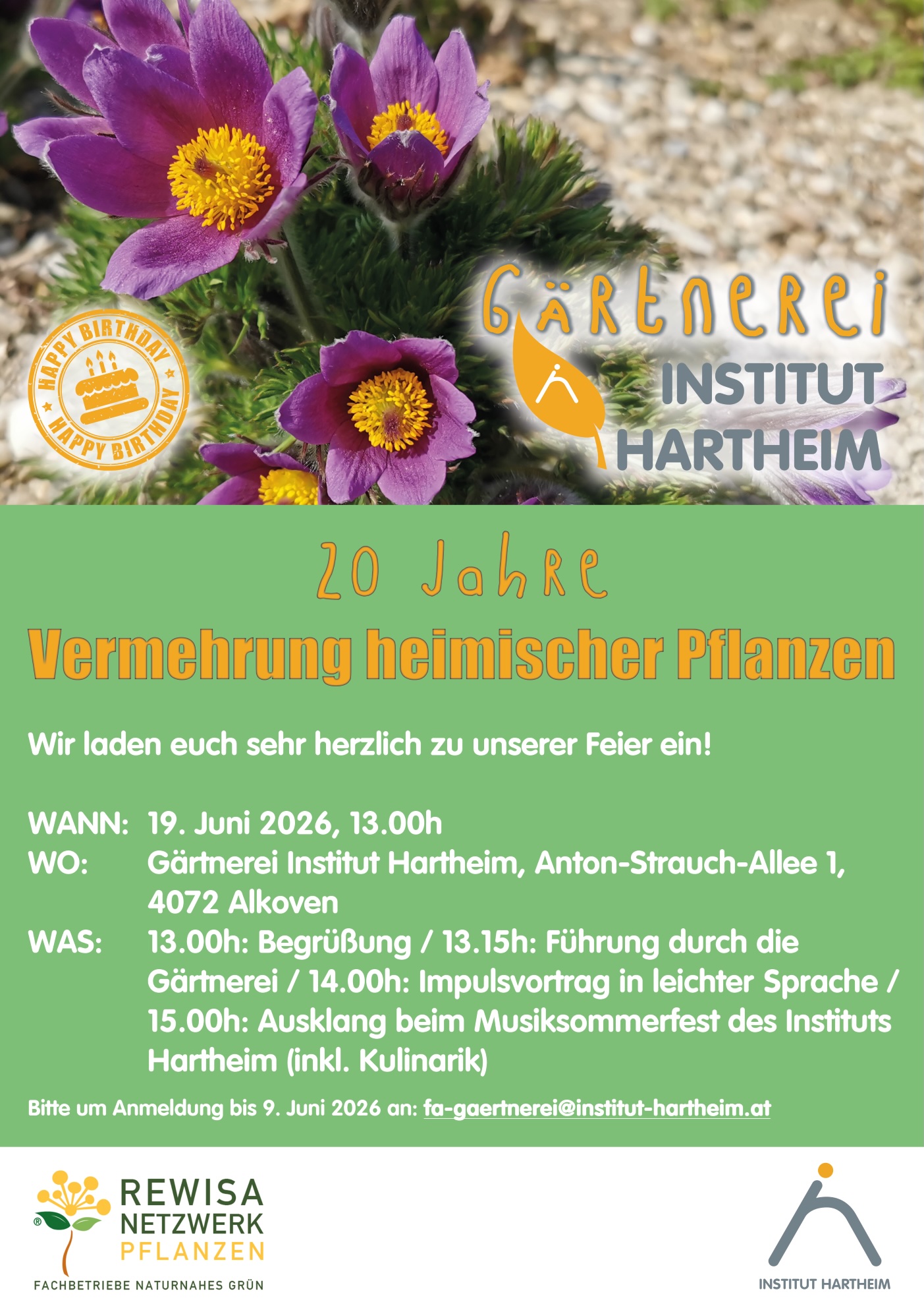 20 Jahre Vermehrung heimischer Wildpflanzen - Gärtnerei Institut Hartheim